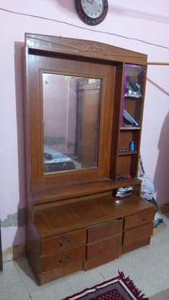 dressing table devidar and 2 door almari