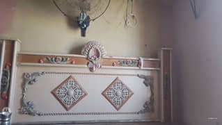 bed and wardrobe (almari) 2 door