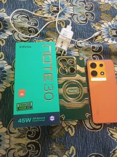 infinix note 30 with box charge sth ha 8+5 256  conditions