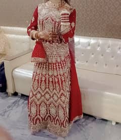 Bridal stunning lehanga/ Bridal red lehanga with silver&golden zari