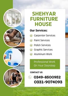 Paint / Polish / Carpenter Services /Aluminum Work / Graphic Services