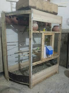 Beautiful Wooden Colony Cage (for Australian Parrots) for 12,500/-