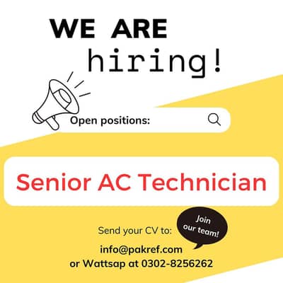 Senior AC Technicians Required | Technicians Jobs | Urgent Hiring
