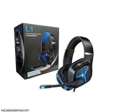 L1 gaming headset with mic for PC, and