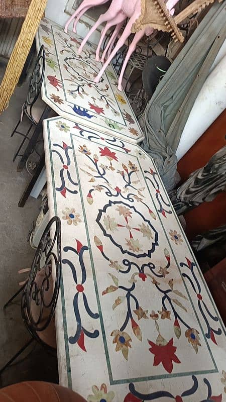 Marble top dining table imported antique Only dining table 2