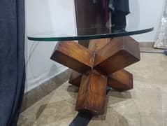 Art decor Coffee Table with glass top