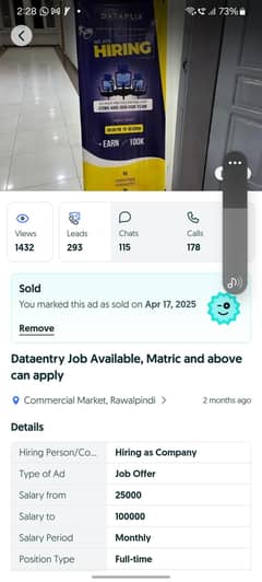Dataentry / lead gen Need indiviuals Matric and above can apply