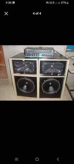 12japni 2box with amplifier Bluetooth sound sestm