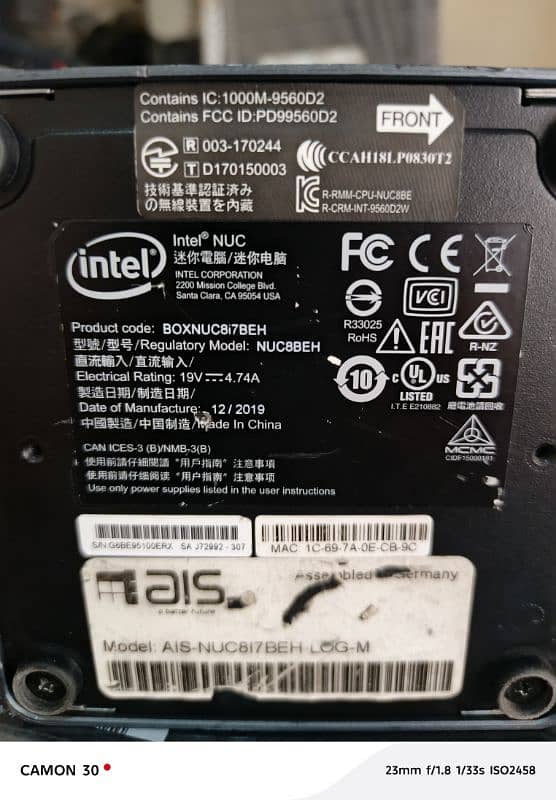 Intel NUC i7 8th 8950u processor 2