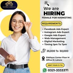 Female required digital marketing