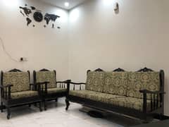 Vintage Wooden Sofa Set 5-Seater