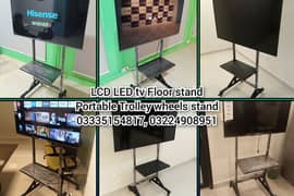 LCD LED tv Floor stand with wheel For office home IT media expo