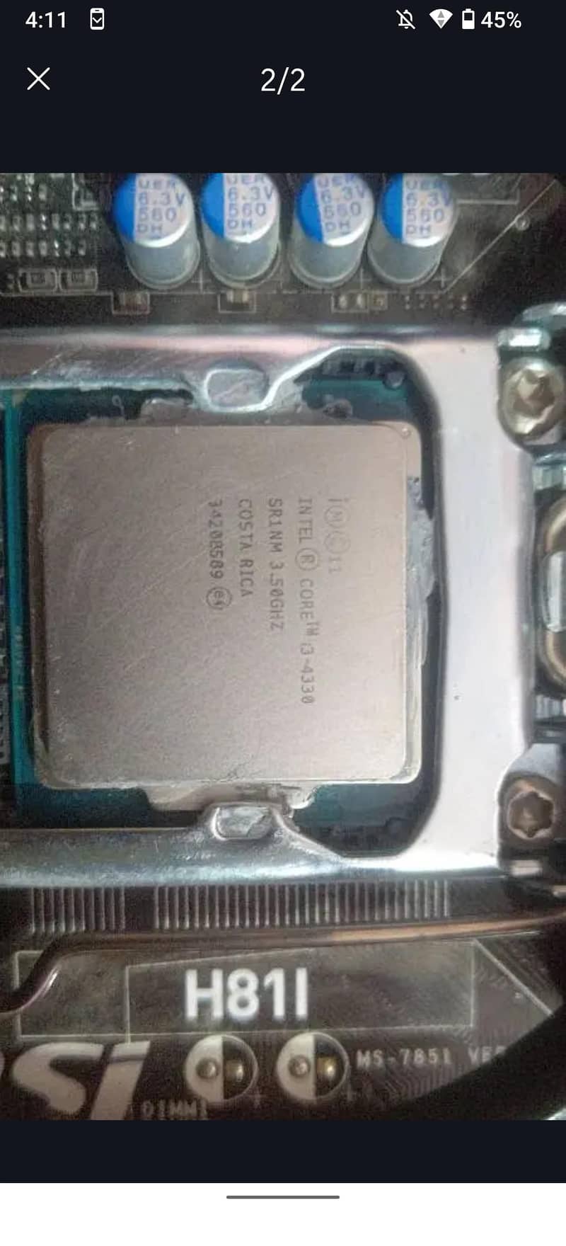 msi h81 motherboard plus core i3 4th Gen processor combo 1