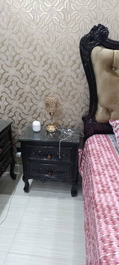 Wooden Bed Set for Sale 1 Month Used