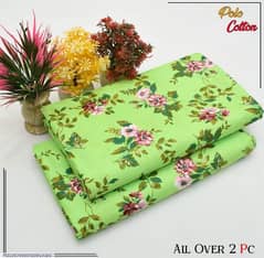2pcs women,s unstitched printed suit