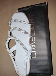 causal branded sandal light blue