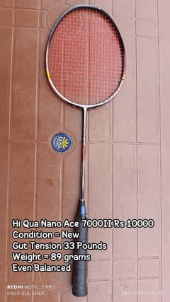 original Professional Hi Qua Nano Ace 7000II Badminton Racket