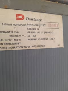 Dawlance Refrigerator Excellent Working Condition