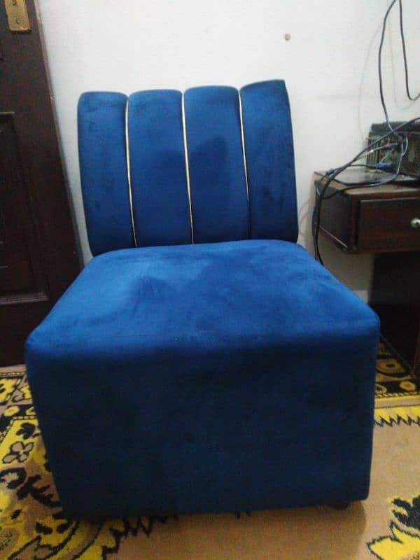 two single sofa set new condition velvet sofa 1