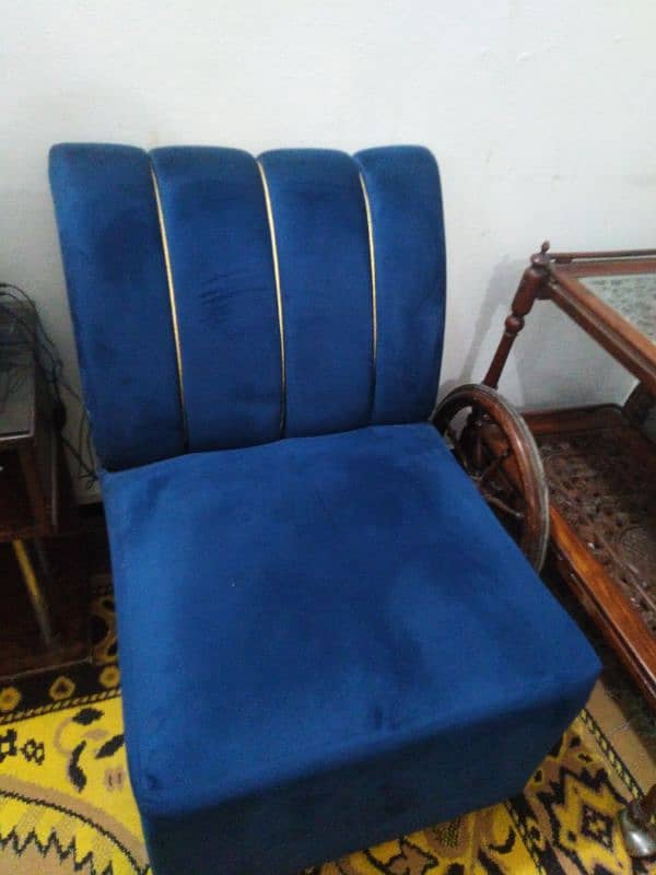 two single sofa set new condition velvet sofa 2
