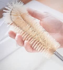 bottle brush cleaner with long wooden handle