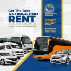 Rent A Bus, Hiace Grand Cabin, hiroof and Coaster for rent honda BRV
