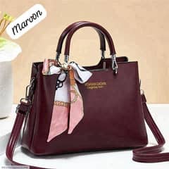 Girl's Rexine Plain Hand Bag Set