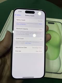 iPhone 15 jv 128gb green colour