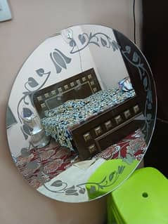 rounded hanging mirror