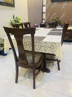 6chairs wooden dinning table