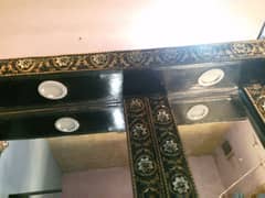 bed dressing show case with side table