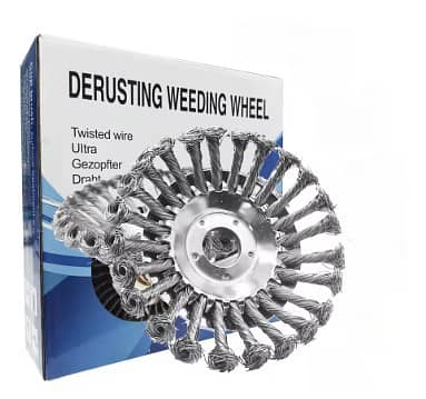 Derusting Weeding Wheel Size 6" Twisted Wire - Open Box Condition 3