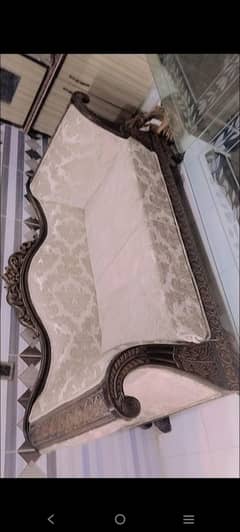 7 cheater sofa with 2 big mirror table with sofa cover