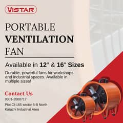 Portable Exhaust Fan by VISTAR – 12” & 16” Sizes
