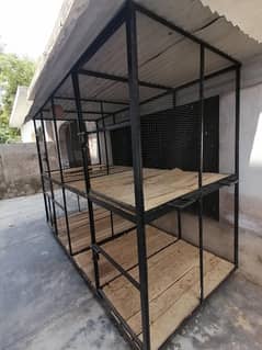 Big Birds Cage 4 portions with 4 Wheels