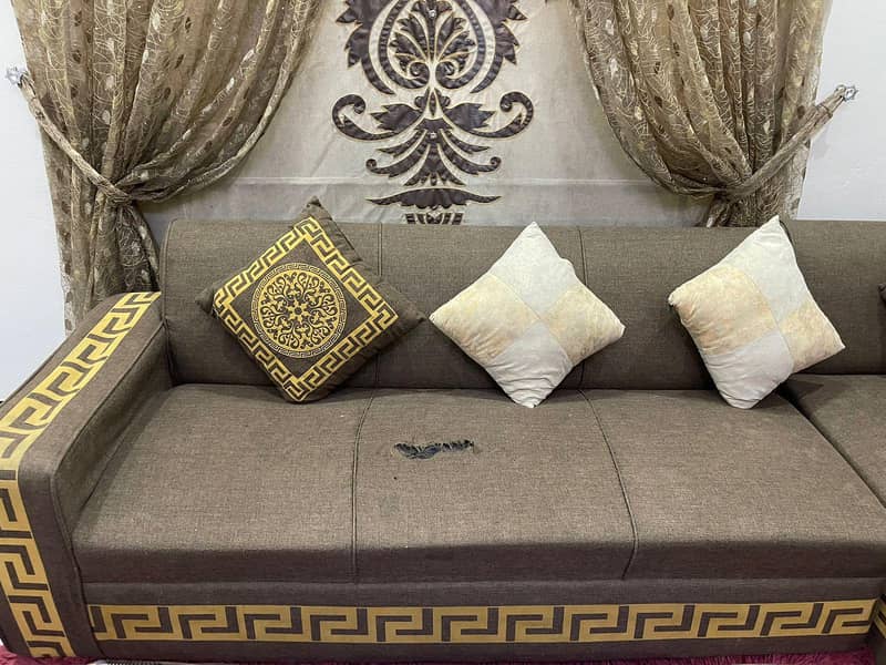 L shape sofa set for sail good condition table bhe h 03460178499 contc 2
