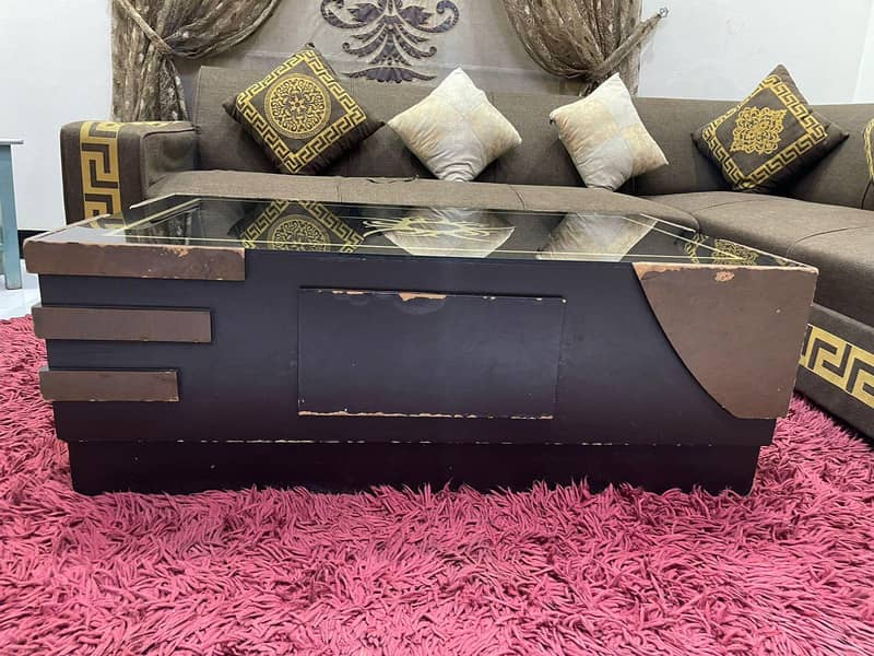 L shape sofa set for sail good condition table bhe h 03460178499 contc 4