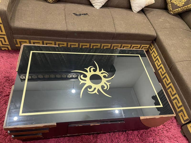 L shape sofa set for sail good condition table bhe h 03460178499 contc 5