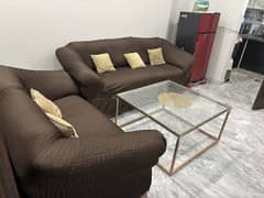 6 Seater (3,2,1) Sofa set & Cusions with 3 by 3 large Centre table