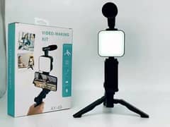 AY-49 VIDEO MAKING KIT VLOGGING TRIPOD TRIPLE BAND LIGHT
