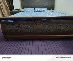 bed set with 2 side tables and a dressing table