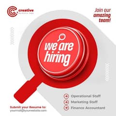 Office work avaliable for male/female