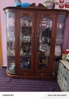 huge wooden utensils cupboard in proper condition