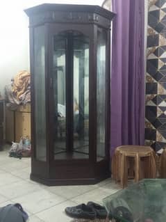 corner wooden almari
