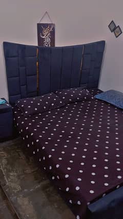 king size bed and dressing velvet type