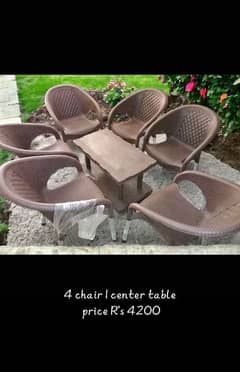 4 chair 1 center table set 1 set and bulk quantity available
