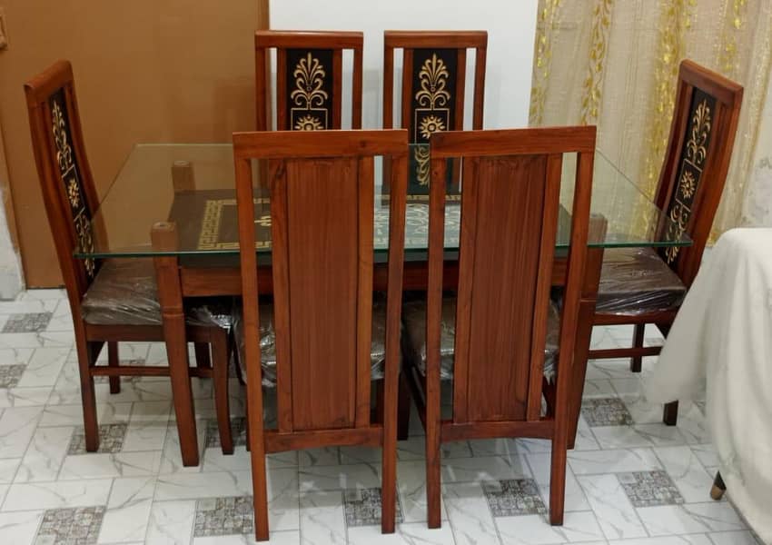 New Stylish 6 Chairs Set of Lacker Dinning Table 6