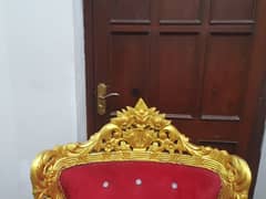 sofa set chinioti golden colour pure shisham wood