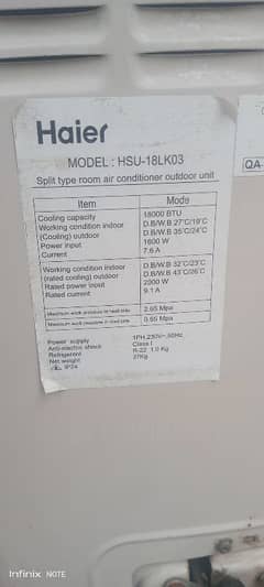 Haier HSU-18LK03