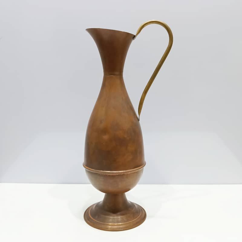 Elegant Vintage Solid Copper Jug with Matching Mug Set 2